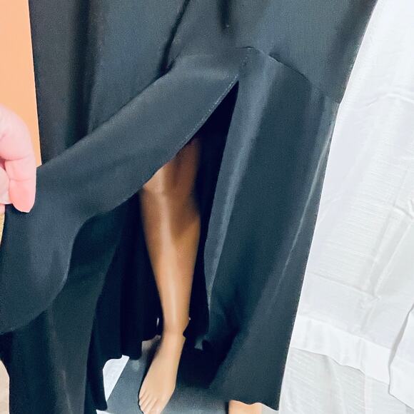 Jessica McClintock Vtg Black Evening Embroidered Formal Maxi Gown Dress 16 - Picture 7 of 13